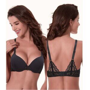 Curve Muse Perfect Shape Add 1 Cup Push Up Underwire T-Shirt Bra 46D